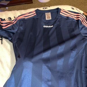Adidas soccer shirt made for any kind of adventure. Comfy and doesn’t shrink